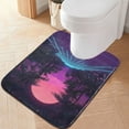 thumbnail image 2 of Yayeee Bath Rug for Bathroom Floor Non Slip Rectangle Fluffy Soft Absorbent Mat, 16"x24", Night Neon Road, 2 of 7