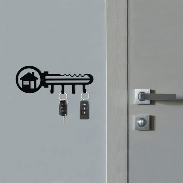 Porte-clé en métal, organisateur de porte-clés avec 6 crochets à
