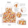 thumbnail image 7 of Fall Pumpkins Leaves Pattern Apron-Garden Aprons for Women with Pockets-Cotton Linen Waterproof Kitchen Cooking Gardening Aprons Adjustable for Kitchen,Cooking,BBQ and Salon 33"x27", 7 of 7