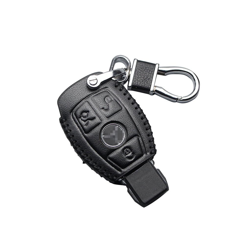 Leather Car logo Keyfob KeyChain Key Case Wallet Bag Remote Control Brown Hot