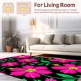 thumbnail image 2 of ODIKA 5'x7' Machine Washable Non-Slip Area Rug, Tropical Hibiscus Exotic Motif High Traffic Rug with Pad, Pink, 497458, 2 of 8