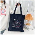 thumbnail image 4 of Bolsa de tela para mujeres y niñas, bolsas de comestibles reutilizables, bonitas bolsas de tela para gatos, 2 piezas de diferentes colores JAMW Sencillez, 4 of 4