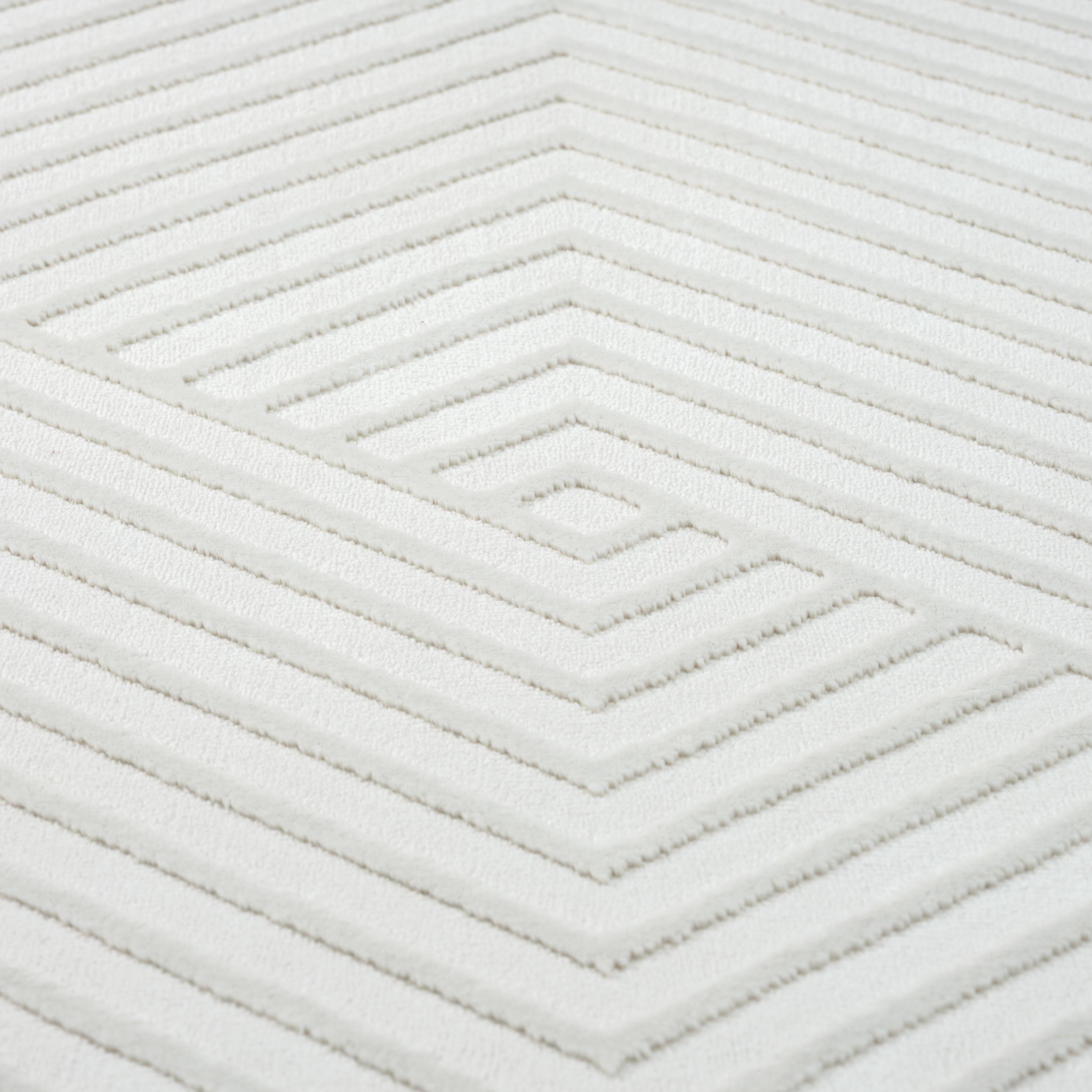 Abani Neutral Collection Area Rug Mid Century Modern Bedroom Living Room Decor Floor Rug 5 x 8 Cream