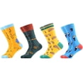 thumbnail image 3 of Surprise Color and Pattern Set of 8 funny Unisex Crew Socks, 3 of 4