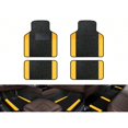 thumbnail image 4 of Leadwolf Car Floor Mats universal Full Coverage Auto Floor Mats All Weather Luxury Floor Liners Anti - Slip Car Mats Protector Car Carpet Black and Yellow 4PCS, 4 of 5