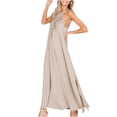 thumbnail image 2 of FcBaudy Camisole Sans Manches Col Rond, Robes pour Femmes, Robes Femmes Sans Manches Dentelle Col Suspendu Décontracté Robe à Bretelles Col Rond Robe Femmes, 2 of 6