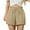 Khaki, variant on Pxkloy Womens Summer Shorts with Pockets High Waist Wide Leg Cute Short Ruffle Waist Drawstring Casual Shorts for Vacation Blue,S