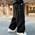 thumbnail image 5 of SROBPTY Fall Winter Pants for Teens Boys Solid Cargo Loose, 5 of 5