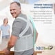 thumbnail image 5 of Cinturón de soporte lumbar ajustable NeoTech Care con tirantes, color gris, talla XL, 5 of 5