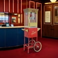 thumbnail image 3 of 12oz Vintage Popcorn Machine with Cart, 850W Commercial Popcorn Maker with Storage Cabinet & Wheels for Home, Parties, Concessions-Red, 3 of 6