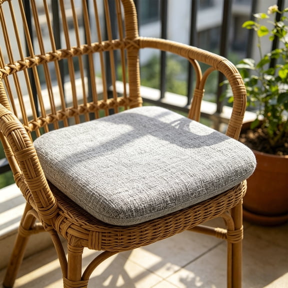 Summer Linen Chair Cushion - Non-Slip, Removable & Washable Upholstery for Office, Dining, & Lounge Seating, Supports Comfort & Shape Retention