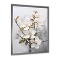 thumbnail image 5 of Designart "White Apple Blossom Minimalism I" Apple Blossom Picture Framed Canvas Art Print, 5 of 5