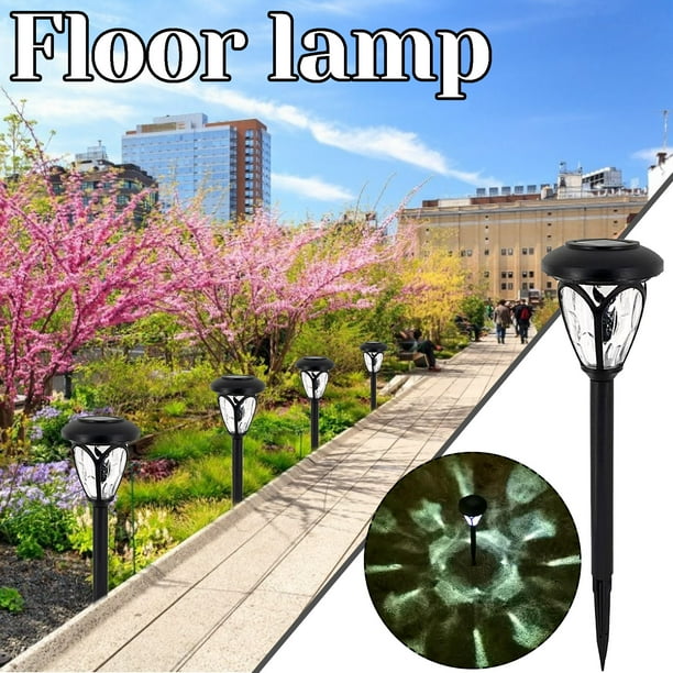 Fiudx Luz de Suelo para Exterior, Diseño Hueco, Material de Hierro Duradero, Panel de Polisilicio de Bajo Consumo, Ciclo Automático Día-Noche, Resistente a La Intemperie, Iluminación para Caminos de