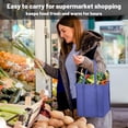 thumbnail image 2 of Insulated Grocery Bags with Zippered top Frozen Food Shopping Groceries Travel Insulated Tote Cooler Thermal Bags, 2 of 3