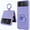 Light Purple, variant on Soft Silicone phone case for Samsung Galaxy Z Flip 4 6.7 Inch / 6.7"  5G 2022, Purple