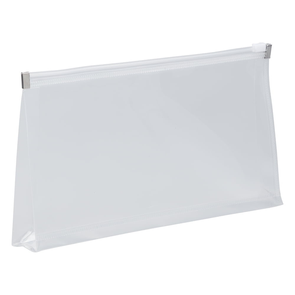 JAM Paper Plastic Envelopes with Zip Closure, #10 Booklet Wallet, 5 x 10, Clear, 3/pack