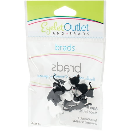 

Eyelet Outlet Shape Brads 12/Pkg-Kitten