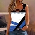 thumbnail image 3 of Women's Tank Top Summer Round Neck Camisoles Solid Color Wide Straps Sleeveless T-Shirts Blouses Casual Loose Vests Tops Womens Summer Tops, 3 of 4