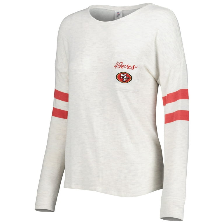 Women's Cream San Francisco 49ers Ethereal Sweater Knit Long