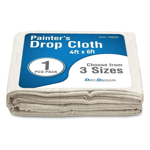 Lona de tela abatible de lona de 4 x 6 pies, multiusos para materiales de pintura
