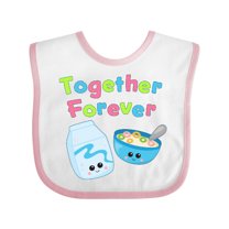 Inktastic Together Forever- Milk and Cereal Boys or Girls Baby Bib