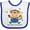White and Royal, variant on Inktastic Monkey Boy 1st Hanukkah Boys Baby Bib
