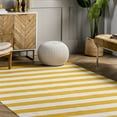 thumbnail image 3 of nuLOOM Gracen Cotton Stripe Area Rug, 6' x 9', Yellow, 3 of 9