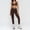Style1-Coffee, variant on PISONIC 2 Piece Workout Sets for Women Sports Bra Booty Leggings with Pockets Yoga Gym Outfits