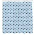 thumbnail image 3 of Ambesonne Gecko Shower Curtain, Illustration of Lizards, 69"Wx84"L, Pale Blue and Brown, 3 of 3
