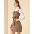 thumbnail image 2 of INSPIRE CHIC Women's Classic Adjustable Strap A-Line Overall Denim Dress, 2 of 6