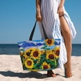 thumbnail image 5 of Rocae Landscape With Sunflowers for Large Women's Waterproof Beach Bag Tote with 7 Pockets Pool Bag for Travel Gym Vacation, 5 of 6