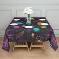 thumbnail image 3 of Neon Halloween Pattern Square Tablecloth,Waterproof Square Table Cover,Wipeable Spillproof Washable Table Cover for Home Kitchen Party Decor 42"X42"(107x107cm), 3 of 6