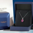 thumbnail image 5 of Gem Stone King 10K White Gold Pure Pink Mystic Topaz Pendant Necklace for Women | 2.36 Cttw | Gemstone November Birthstone | Pear Shape 10X7MM | With 18 inch Chain, 5 of 6