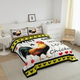 thumbnail image 3 of Rooster Full Bedding Sets Rustic Farmhouse Animal Comforter Set Chicken Bedding Comforter Sets 3D Animals Theme Down Comforter Western Farmstyle Quilt Set 3Pcs, 3 of 7