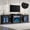 135'' Black (Colorful Fireplace insert), variant on HUJAUU 104" Fireplace TV Stand for 110'' TV with 30'' Electric Fireplace Insert, LED Entertainment Center w/ USB & Type C, Adjustable Shelve, Black