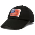 thumbnail image 4 of DALIX American Flag Dad Hat Premium USA Baseball Cap in Black, 4 of 7