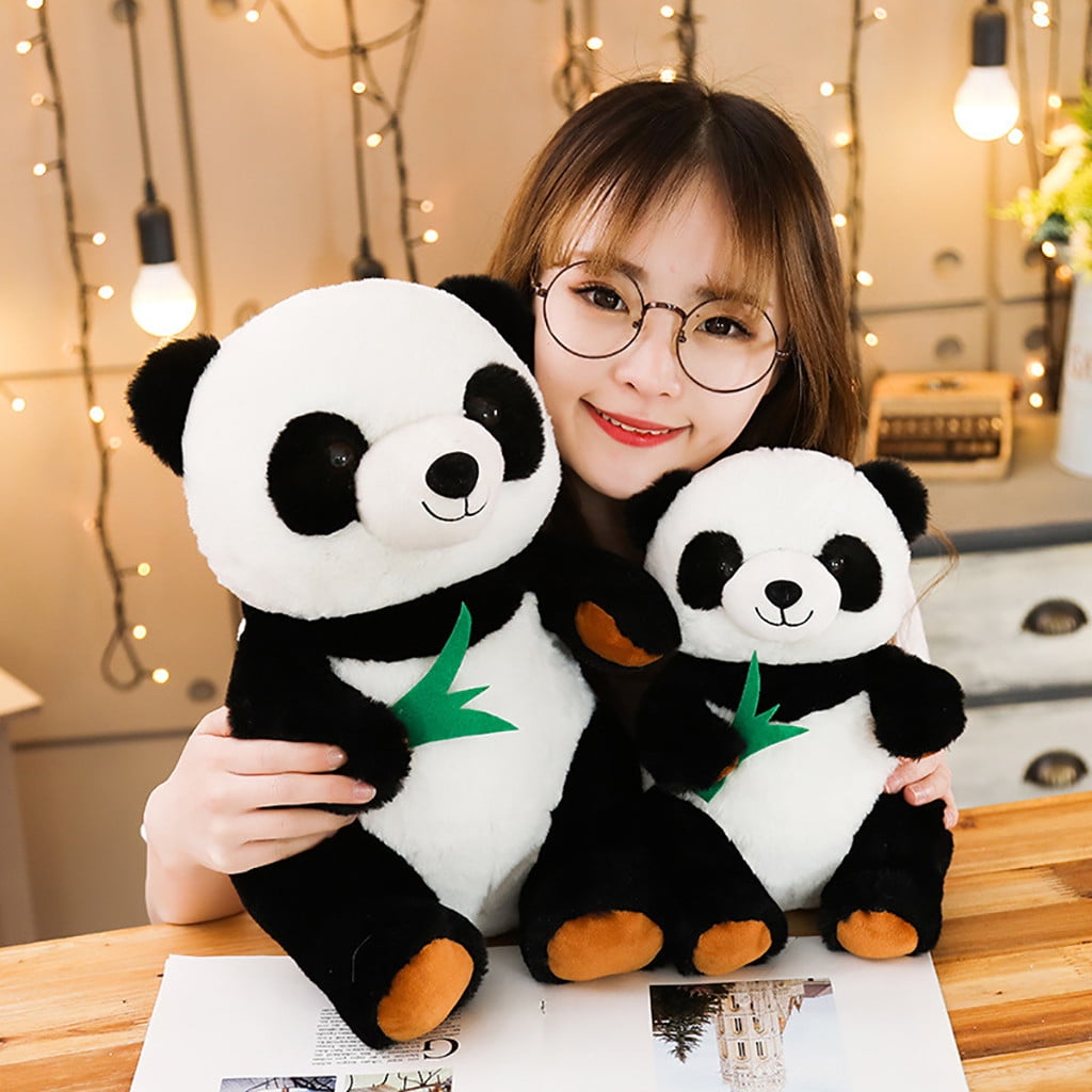 Jouet en Peluche Panda Dessin Animé Animal en Peluche Doux 25cm