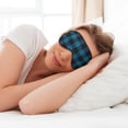 thumbnail image 6 of Cauagu Blue Black Plaid Print Sleep Eye Mask, Blindfold Eye Sleep Shade Cover with Elastic Strap/Headband Eye Cover Eyeshade for Night Sleeping/Travel Nap, 6 of 7