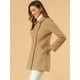 thumbnail image 4 of Abrigo Largo De Invierno Con Cuello Peter Pan Y Doble Botonadura Para Mujer Caqui M, 4 of 6