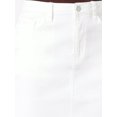 thumbnail image 5 of INSPIRE CHIC Women's Denim Skirts High Waist Back Slit Knee Length Jean Skirts White M, 5 of 6