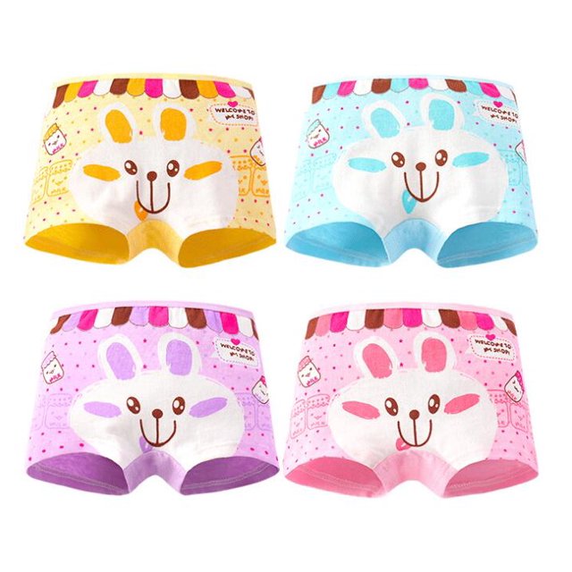 Calzoncillos de dibujos animados para niñas, ropa interior Modal, oso de frutas, bragas con estampado para niñas, calzoncillos para niños, calzoncillos suaves, calzoncillos florales de algodón Tan Jianjun unisex