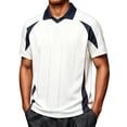 thumbnail image 2 of IhhxPro Men's Color Block Collared Shirt Moisture-Wicking Quick Dry Raglan Sleeve Performance Tee Casual Athletic Golf Top Lightweight Stretch S-3XL, 2 of 8
