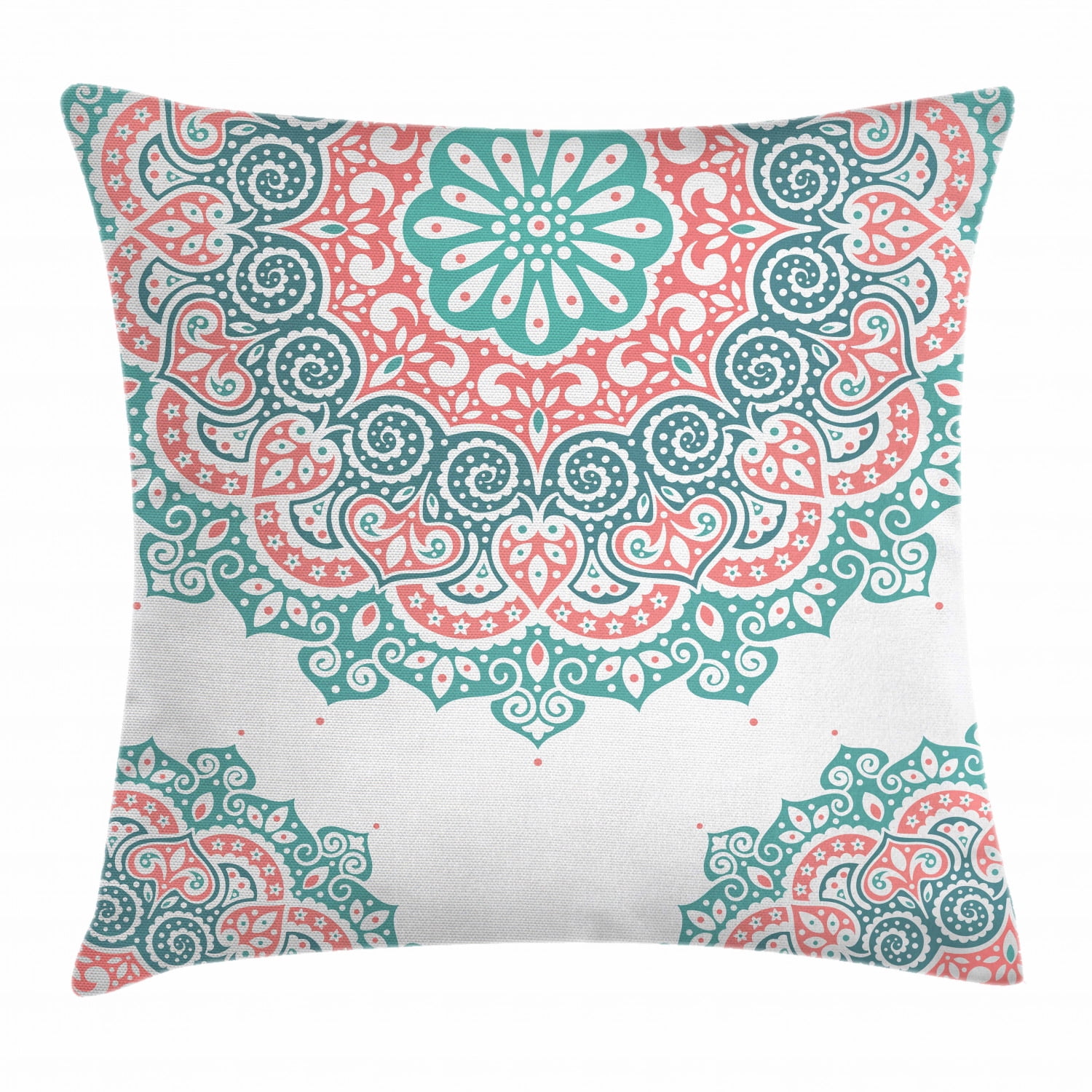 Ethnic Throw Pillow Case Three Turtles Ornamental Square Cushion Cover 16 Inches