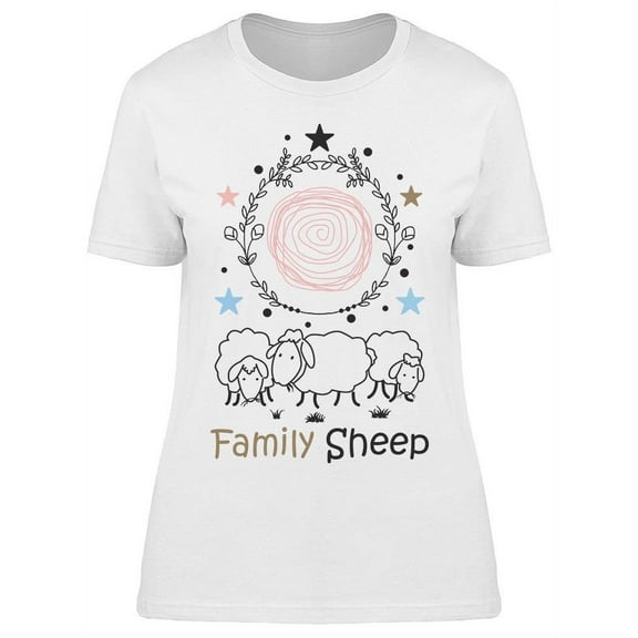 Family Sheep Design T-Shirt Women -Image by Shutterstock, Female x-Large
