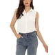 thumbnail image 1 of CAMISA SIN MANGAS INSPIRE CHIC Botón Frontal Cuello en V Tunic Chambray Denim Talla 3XL Blanca, 1 of 6