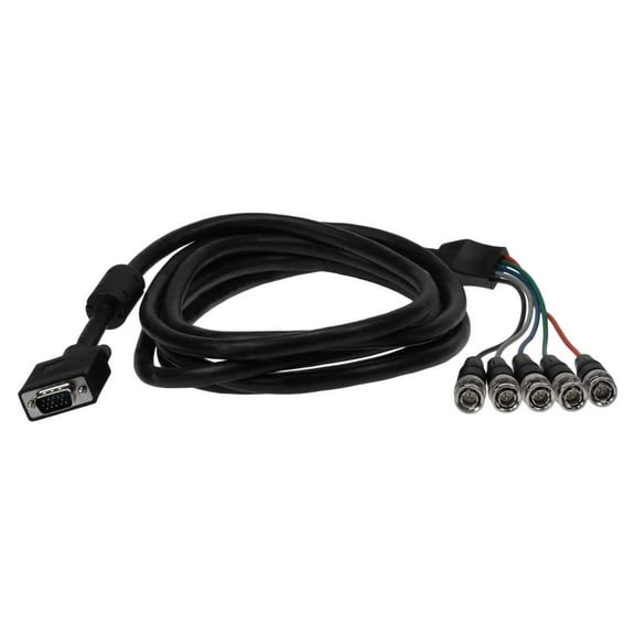 SF Cable 10 feet HD15 VGA Male to 5 BNC Male Cable