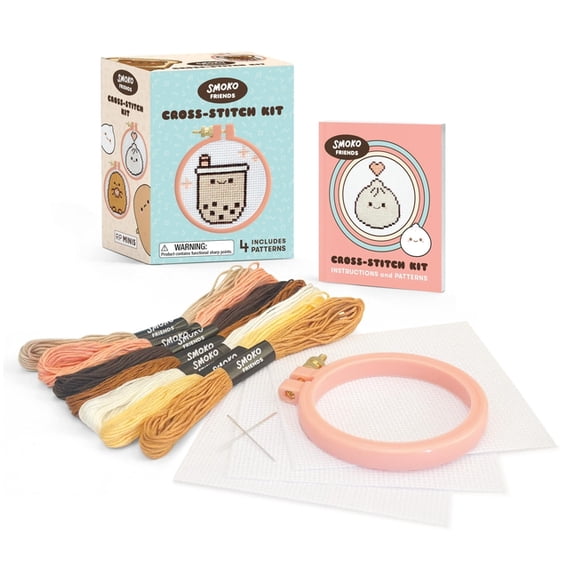 Rp Minis Smoko Friends Cross-Stitch Kit: Includes 4 Patterns, (Paperback)