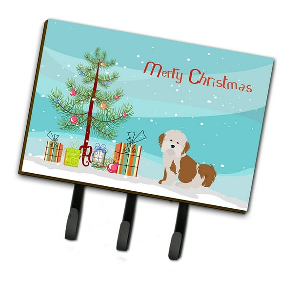 Havanese Christmas Tree Leash or Key Holder