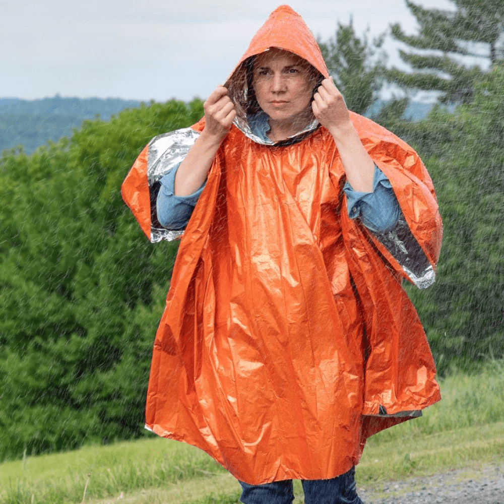 Survive Outdoors Longer Heat Reflective Poncho, Adult, One Size