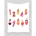 thumbnail image 1 of Number Tapestry, Cupcake Cookies Candies Shaped Numbers Sweet Years Happy Birthday Joyful Design, Wall Hanging for Bedroom Living Room Dorm Decor, 40W X 60L Inches, Multicolor, by Ambesonne, 1 of 2